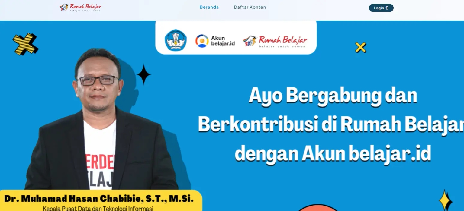 Contoh website edukasi Rumah Belajar