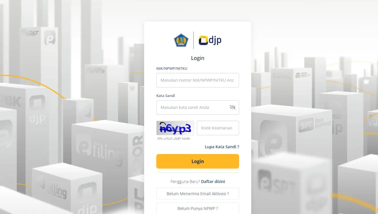 contoh gambar website interaktif pengurusan pajak negara