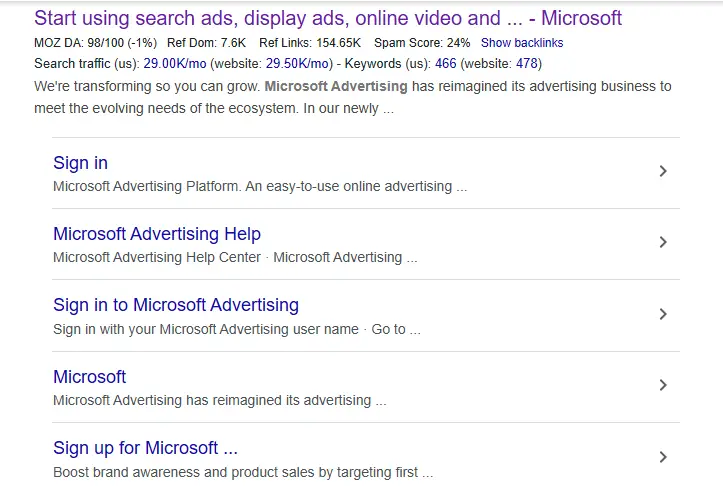 Contoh gambar Microsoft Advertising