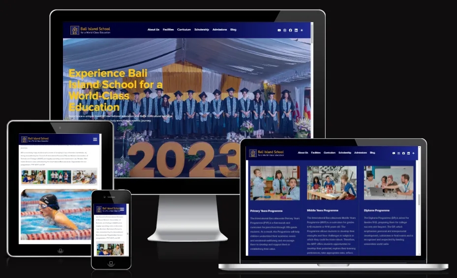 layanan digital marketing pembuatan website dan jasa seo sekolah internasional di bali