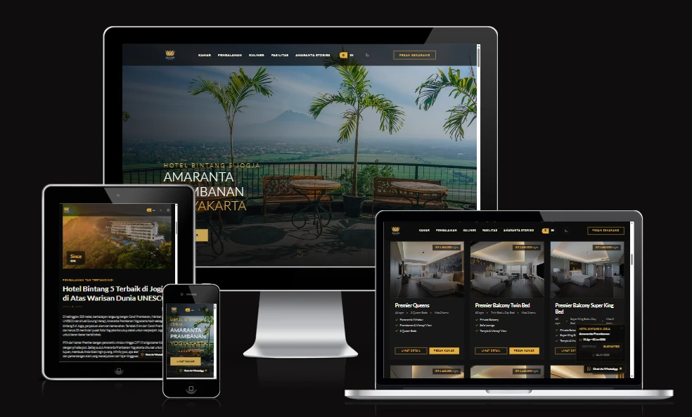 Placeholder - website hotel bintang 5 amaranta setelah rebuild menggunakan framework astro dan next js untuk admin dashboard